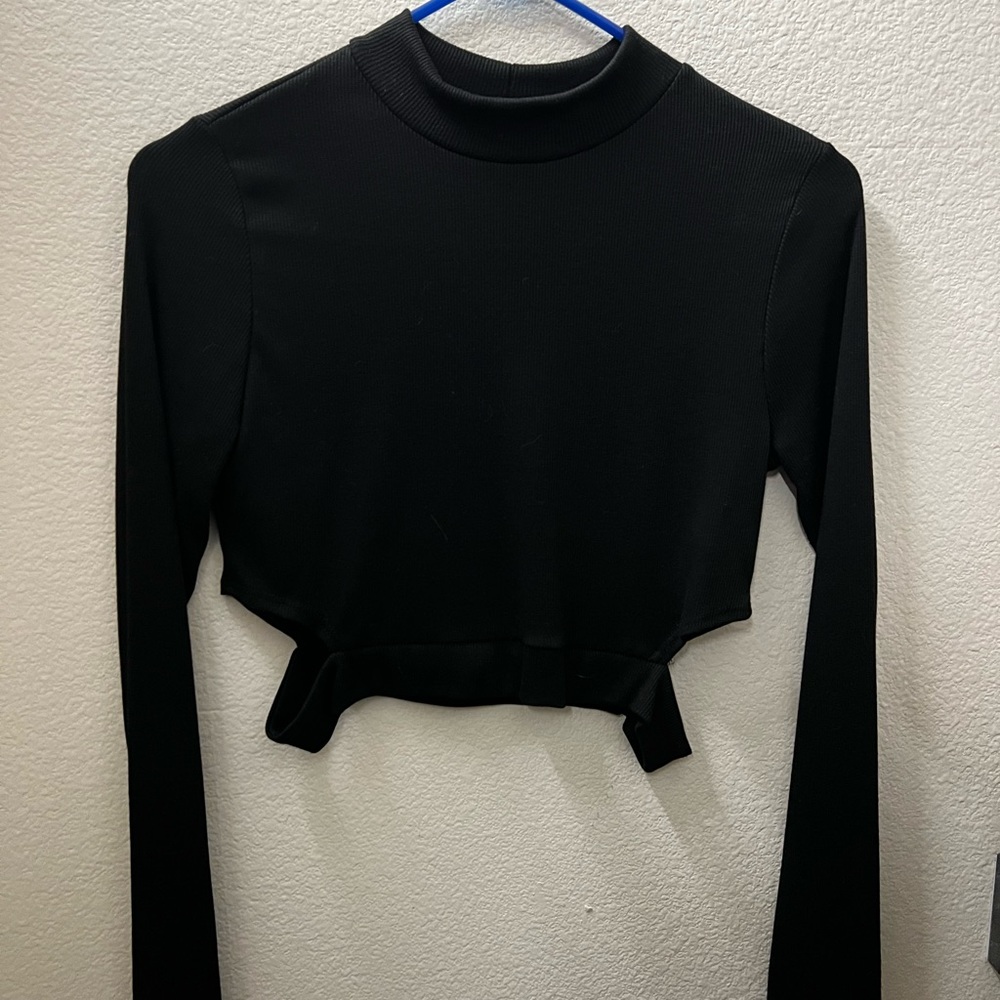Mock Neck Crop Top